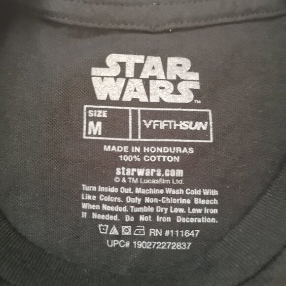 Star Wars Ladies Size Medium Black Short Sleeve 100% Cotton T-shirt - Picture 3 of 5